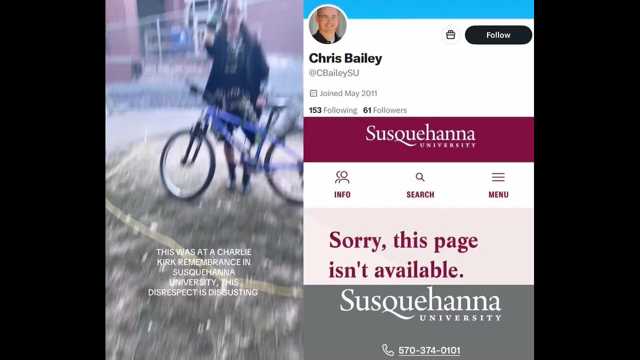 Chris Bailey of Susquehanna University Refused to Allow a Student at a Prayer Vigil for Charlie Kirk