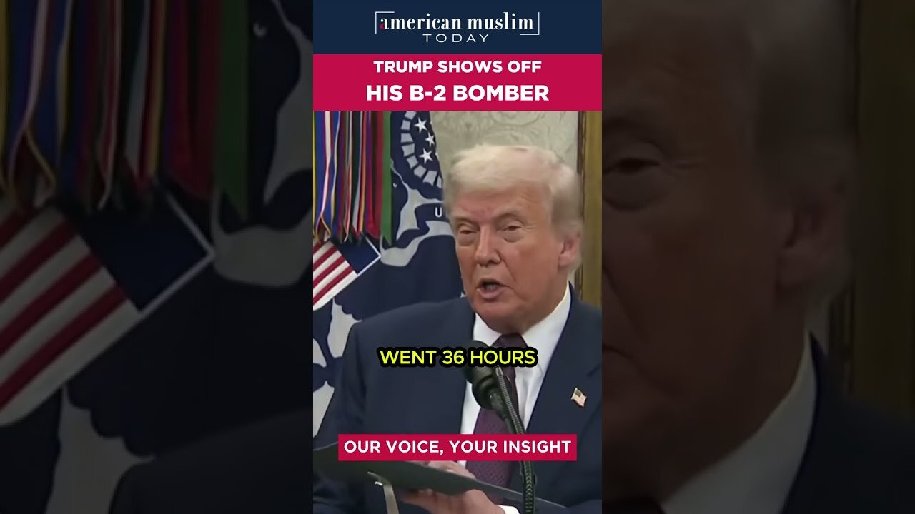 Trump shows off his B-2 Bomber.