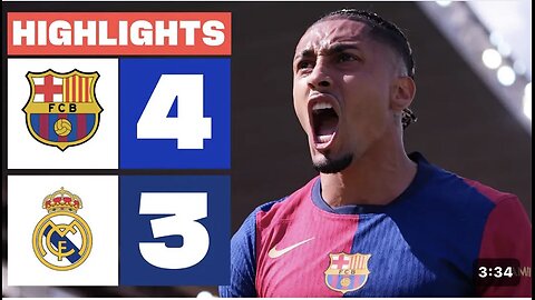 BARCELONA VS REAL MADRID EL CLASICO HIGHLIGHTS 🥶🥶