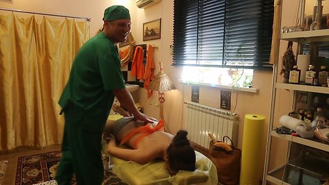15 years old, scoliosis, hip joint misalignment, 5th session