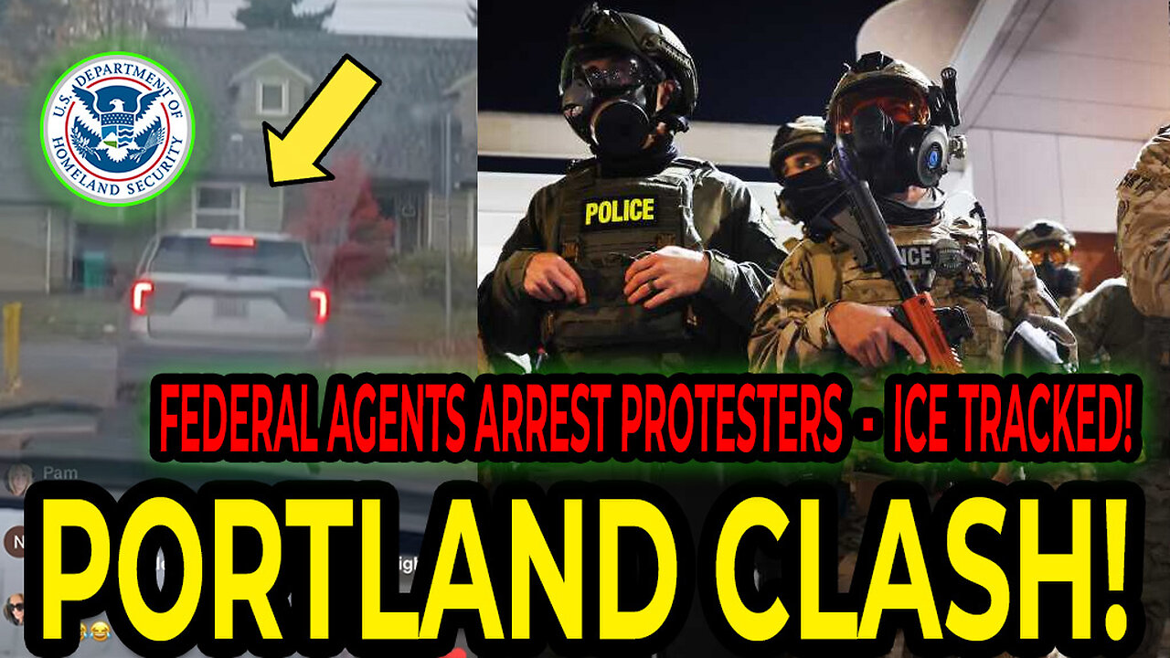 DHS Vehicle chased Down By Portland Protesters / ICE Trackers!