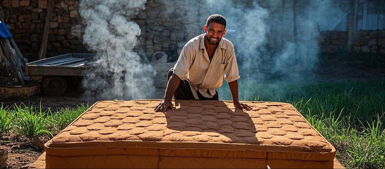 An amazing process, making mattresses from soil