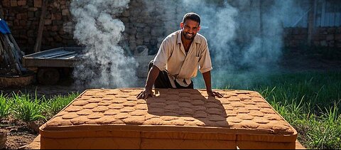 An amazing process, making mattresses from soil