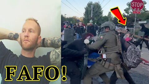 ANTIFA THUG treats Police Officer's head like a Piñata! FAFO!