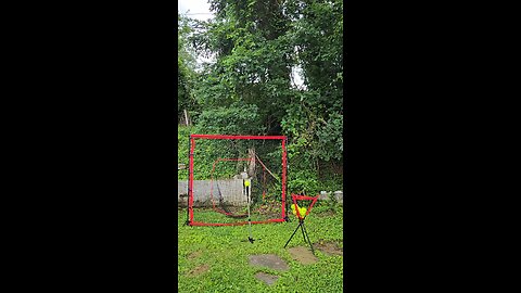 men's slow pitch softball tee work day 10. I hit through my net 2x today