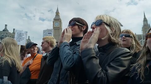 Thousands gather in London to support trans rights following ruling over definition of woman