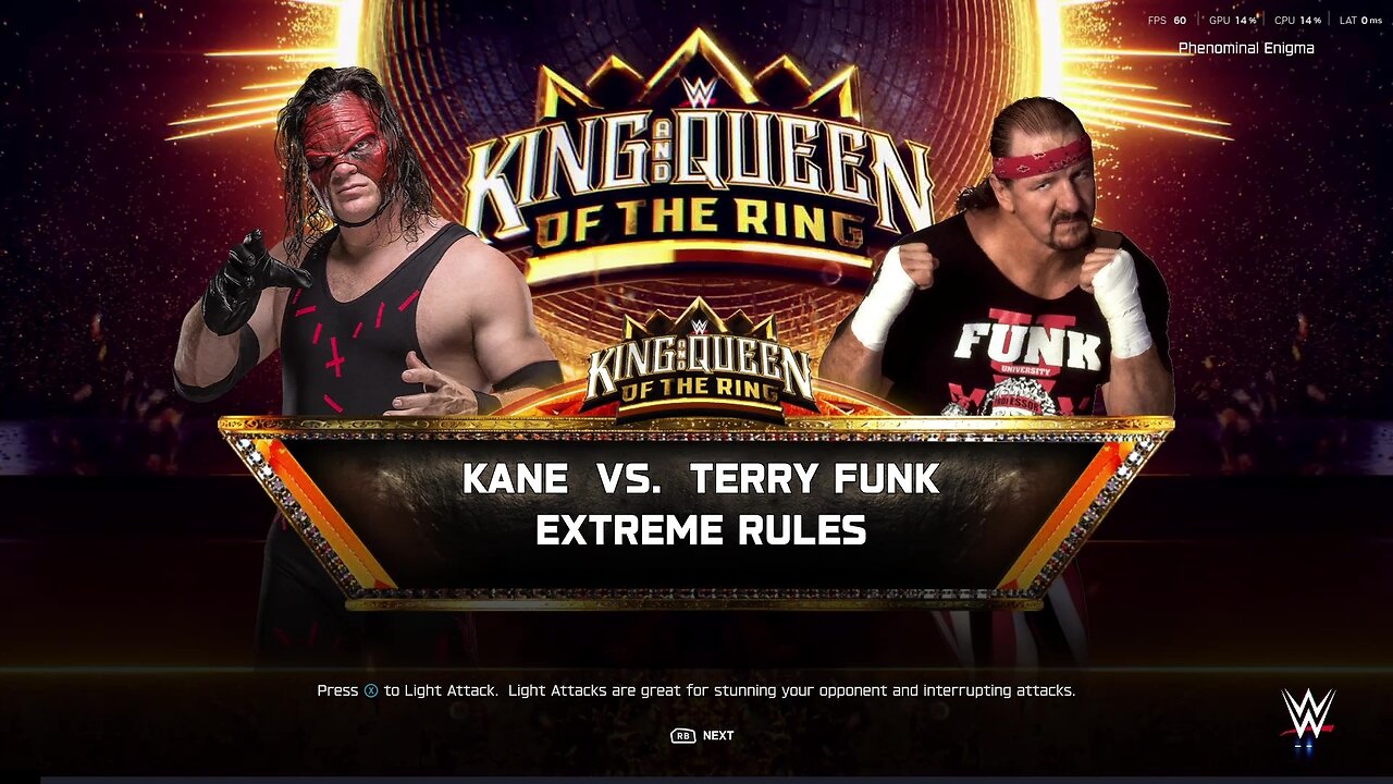 WWE 2k25 ExtremeRules Kane vs Terry Funk