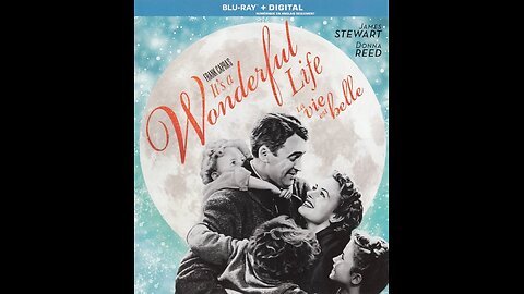 Frank Capra's It's A Wonderful Life, 1946. James Stewart, Donna Reed, Lionel Barrymore, Thomas Mitchell, Henry Travers, Beulah Bondi, Ward Bond, Frank Faylen, Gloria Grahame