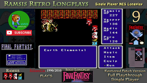 Final Fantasy Restored + (NES) | Grinding and Peek into Earth Cave | Episode #9