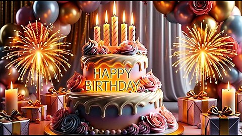 Happy Birthday Celebration 🎉 Gorgeous Cake & Festive Music