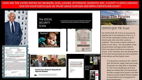 HOW THE USA INC, DOD, VA, ATTORNEYS & JUDGES CASH OUT ON YOUR BIRTH CERTIFICATE, BID BOND & C-TRUST