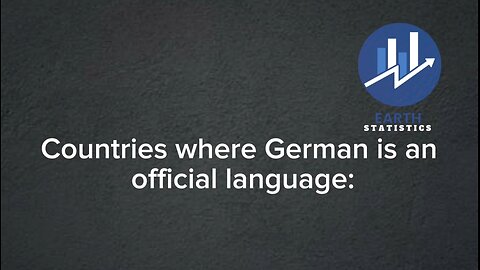 Countries where German is an official language