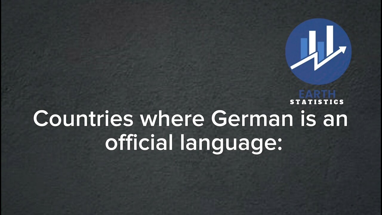 Countries where German is an official language