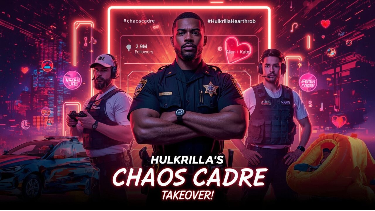 Hulkrilla’s Chaos Cadre Takeover: Beefy Cop, TikTok Crimes, and Blushing Ladies!