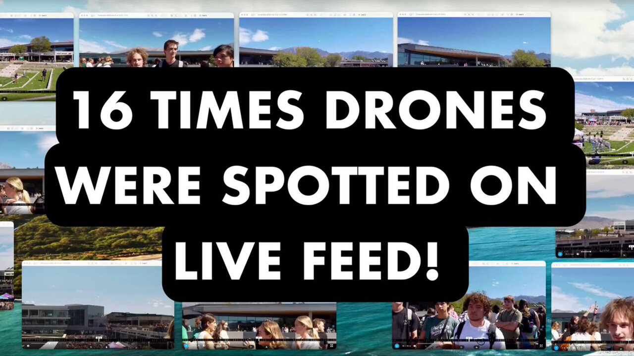📢Watch: 16 drone sightings spotted flying over Charlie Kirk. Who did this❓