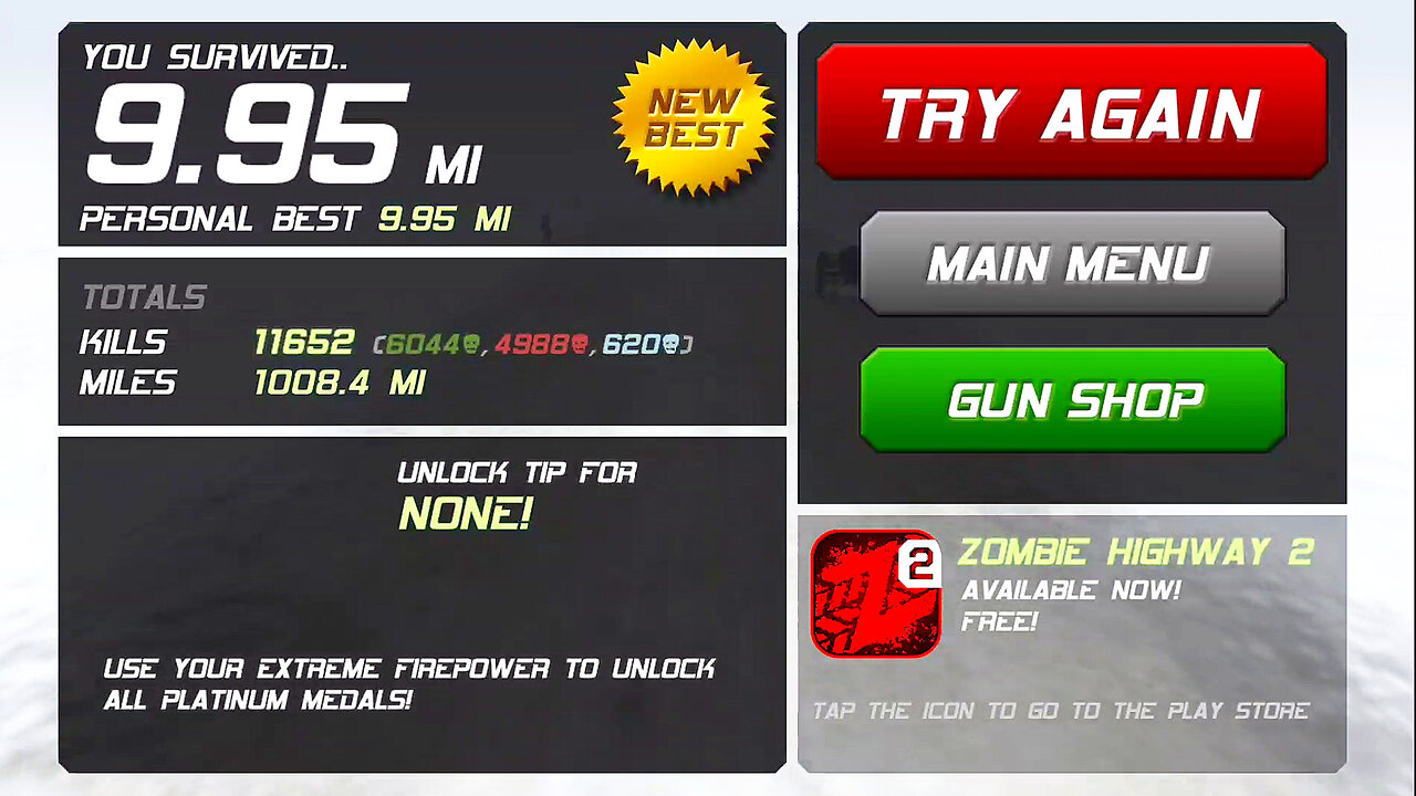 Going 9.95 Miles in "Frost Bite" Zombie Highway