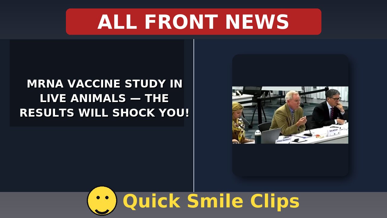 mRNA vaccine study in live animals - the results will SHOCK you! Quick Smile clips