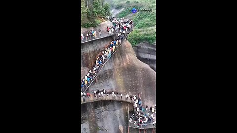 Stairway breaks while climbing panicked and ran like crazy!O Al or real?06 Everyone #stairs #trail