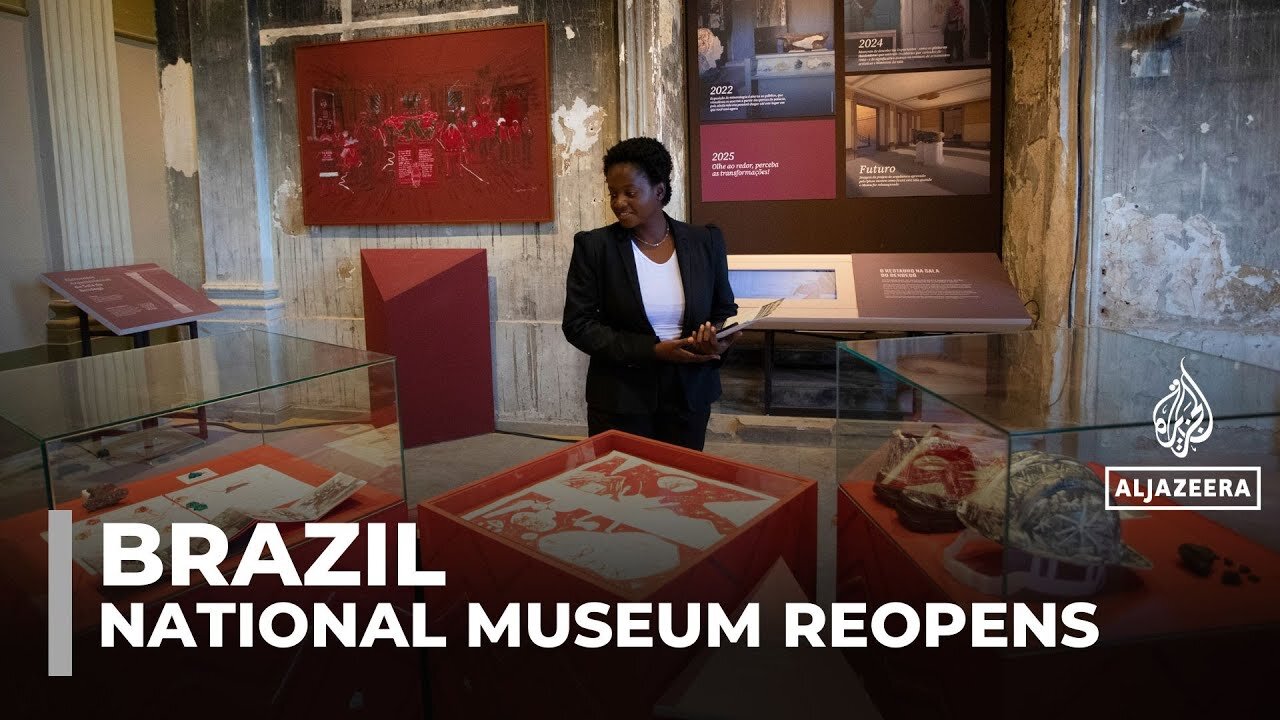 Brazil’s National Museum reopens, showcasing artefacts rescued from devastating 2018 fire