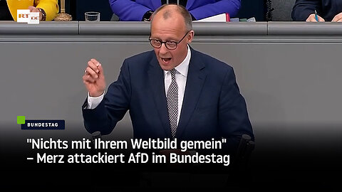 "Nichts mit Ihrem Weltbild gemein" – Merz attackiert AfD im Bundestag