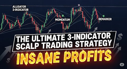 The Ultimate 3-Indicator Scalp Trading Strategy: Alligator + Momentum + DeMarker = Insane Profits