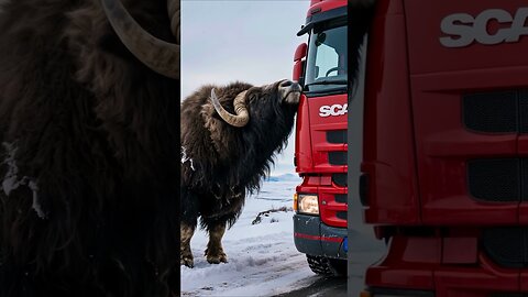 The musk ox that saved the driver's life