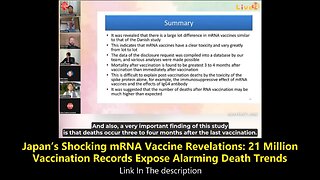 Japan’s Shocking mRNA Vaccine Revelations: 21 Million Vaccination Records Expose Alarming Death Trends