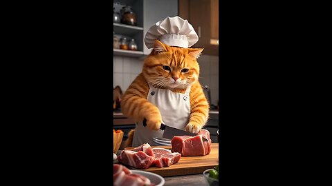 "Watch out, kitchen! 🐾🍽️ Our AI chef cat is serving up some purr-fectly delicious recipes!