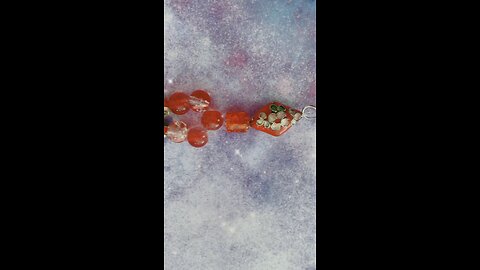 Floral red beaded bracelet