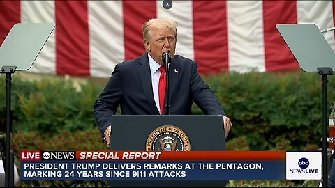 President Trump delivers remarks at 9/11 Memorial ceremony at the Pentagon: ABC NEWS SPECIAL REPORT