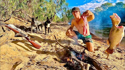 2 DAYS Solo Survival EATING Only What We CATCH