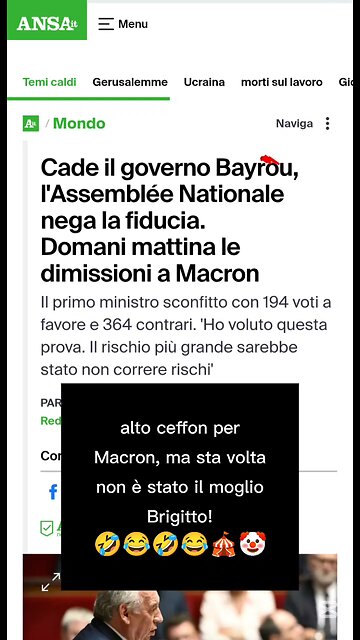 la notizia del giorno