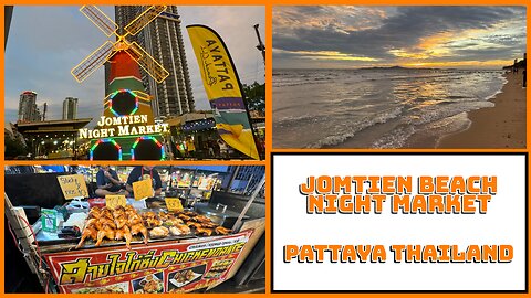 Jomtien Night Market - Food, Music, Shopping with a Beach View - Pattaya Thailand 2025