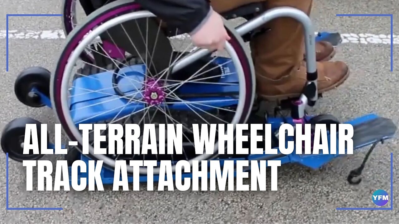 Off-road in your wheelchair with this rugged track attachment