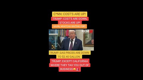 CNN says costs are up under Trump's presidency, Trump says no, costs are down and stocks are up.