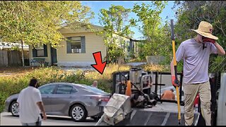Old Man Stops To ADMIRE Our Work... Then Gets HIT By The Neighbor!