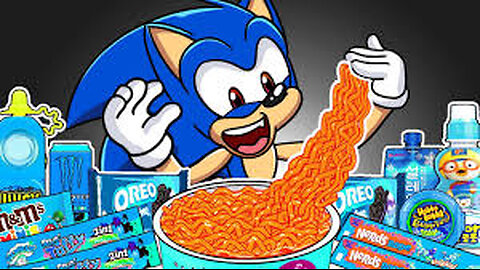 Sonic the Hedgehog 3 - Sonic Convenience Store Blue Food Mukbang - ASMR Animation
