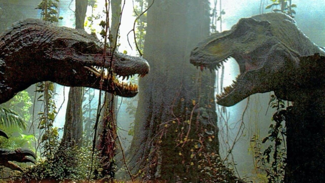 Jurassic Park 3 | Spino vs T.Rex [ Escena extendida/Eliminada ]