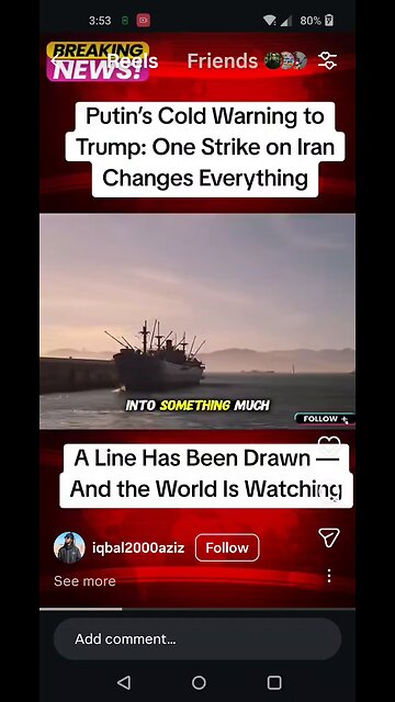 Putin Warns Against U.S. Attacking Iran