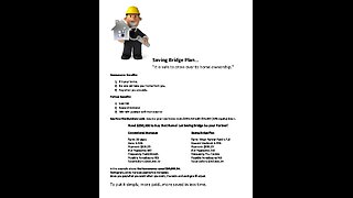 Saving Bridge Plan…” It is safe to cross over to home ownership.”