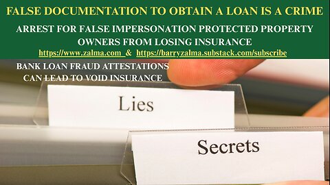 False Documentation to Obtain a Loan is a Crime
