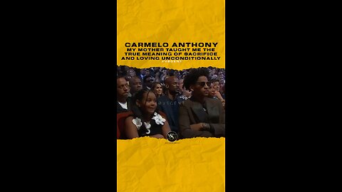 @carmeloanthony My mother taught me the true meaning of sacrifice and loving unconditionally