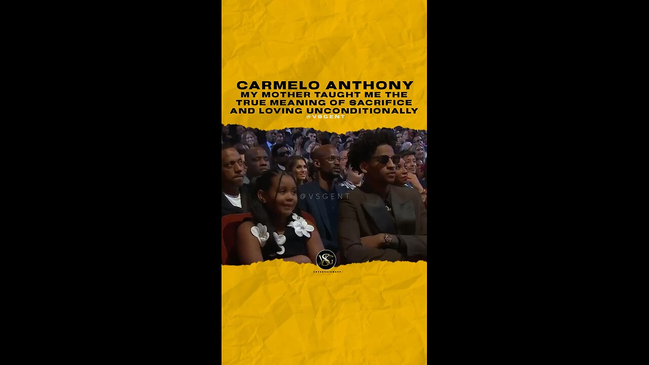 @carmeloanthony My mother taught me the true meaning of sacrifice and loving unconditionally