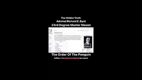 ADMIRAL BYRD: 33rd Degree Master Mason