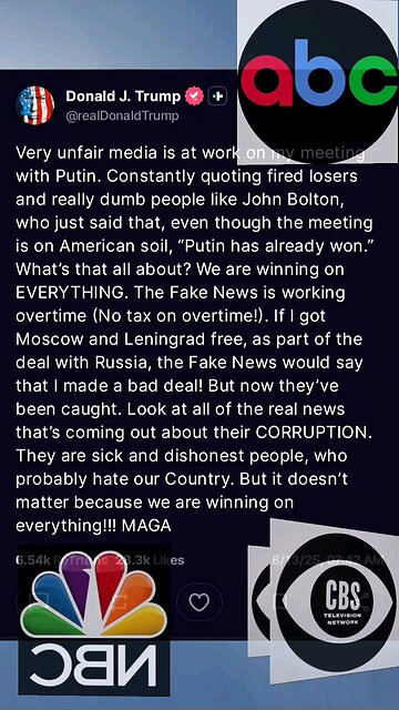 Media coverage of Presidents Trump and Putin's upcoming Alaska meeting.