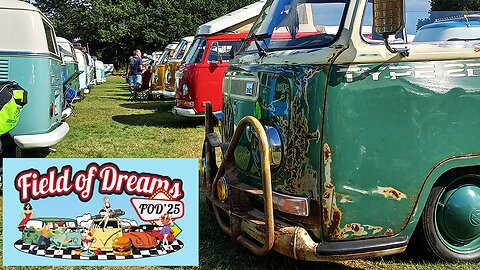 Field Of Dreams VW Festival - VW Bus T2 Type2 Splitty Bay Window & a couple of T25! LOL