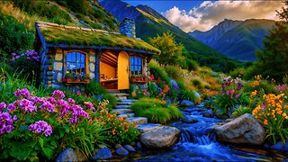 Cozy Cottage by a Gentle Stream | Relaxing Music for Sleep, Study & Calm