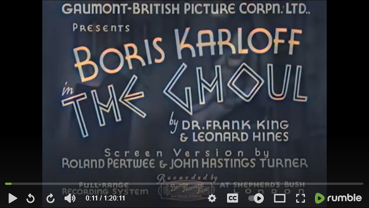 The Ghoul (1933) - Boris Karloff Colorized