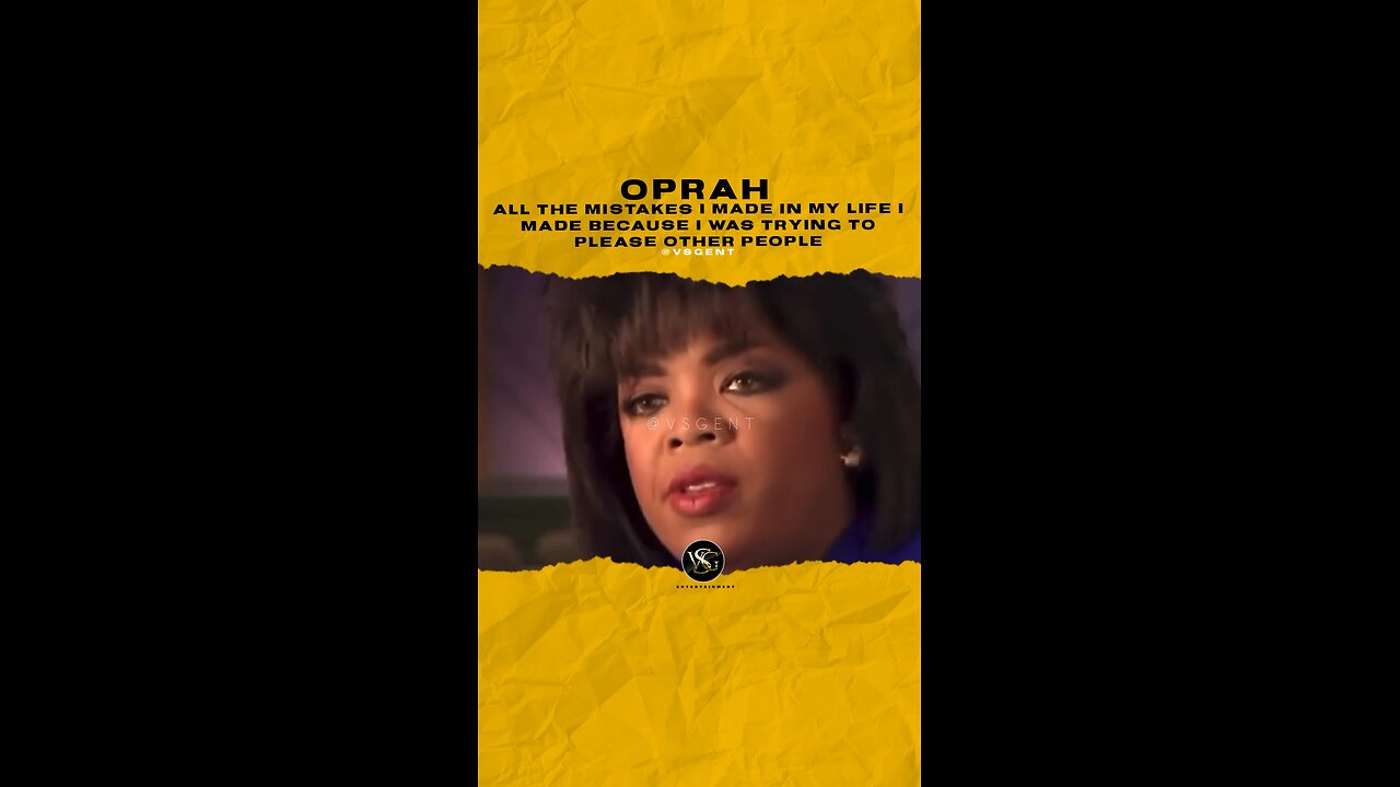 All the mistakes I made in my life I made because I was trying to please other people