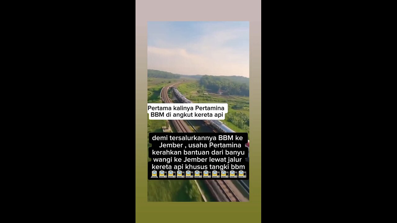 IN INDONESIA BBM IS VERY RARE UNTIL PERTAMINA BRINGS IT DIRECTLY USE TRAIN TRANSPORTATION
